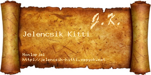 Jelencsik Kitti névjegykártya